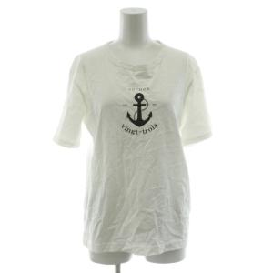 Tシャツ 38 白 半袖 プリント ラウンドネック /JP