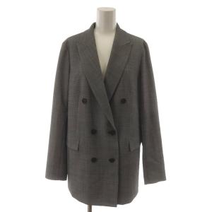 25AW ウール2WAYストレッチダブルブレストジャケット テーラードジャケット ブレザー 4 グレー