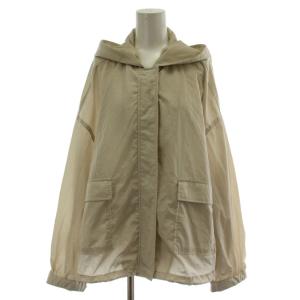 24SS ナイロンタフタライトブルゾン 上着 S ライトベージュ 長袖 フード付き 2420010405