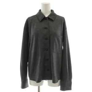 25AW ウールミルドジャージーシャツ  カットソー 38 グレー 長袖 無地 BLWOGW0430 /GG