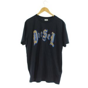 Tシャツ XXL 紺 ロゴプリント クルーネック 半袖 /JP