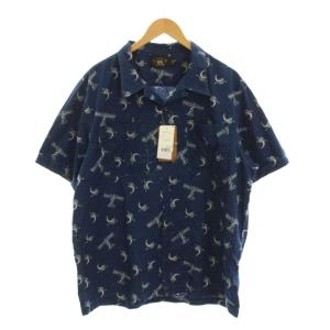 ラルフローレン 24AW ライトハウスプリント インディゴ キャンプ シャツ XL ブルー