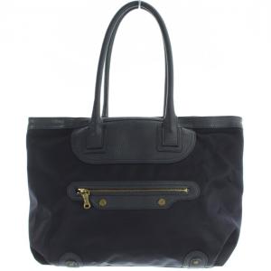 キーフレンズトート Key friends tote トートバッグ ハンドバッグ ナイロン レザー 紺