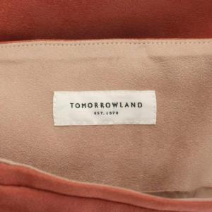 TOMORROWLAND 16AW ラップスカート 36 テラコッタ ひざ下丈 無地 スエード /GG