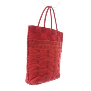 HaaT イッセイミヤケ タマシャ TaMaSHa ステッチ刺繍デザインミニハンドバッグ 赤 レッド /TK