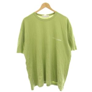 Tシャツ カットソー 半袖 オーバーサイズ ロゴプリント M 黄緑 イエローグリーン FM-T026 /HN