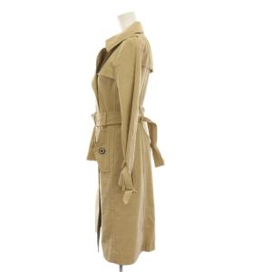 BURBERRY BLUE LABEL トレンチコート ロング 裏地チェック アウター 36 ベージュ FNF51-681-40 /YM