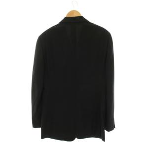 ARMANI COLLEZIONI シングルスーツ テーラードジャケット パンツ ウール 48 黒 ブラック /YM
