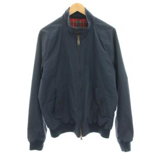 G9 スウィングトップブルゾン ジャケット ナイロン ジップアップ 裏地チェック 42 紺 ネイビー RN125041