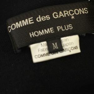COMME des GARCONS HOMME PLUS AD2010 レイヤード カーディガン チェック ニット ウール 長袖 M 黒 ネイビー PF-N018