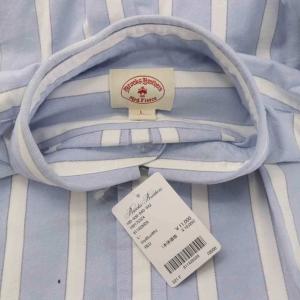 Brooks Brothers カジュアルシャツ ワイシャツ L 水色 ライトブルー ストライプ柄 ボタンダウン 長袖 /RR