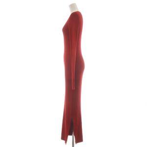 Theory リブニットワンピース ロング S 赤 レッド 長袖 /RR