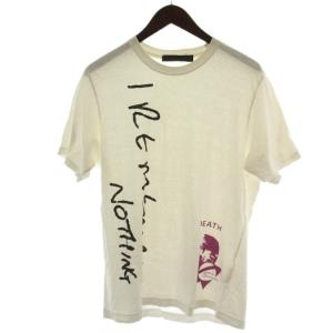 Tシャツ カットソー M 白 半袖 クルーネック プリント /GG