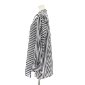 ENFOLD 23AW LONG-COLLAR SHIRT ロング カラー シャツ ブラウス 38 紺 ネイビー 白