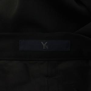 Y's フレアスカート ウール 38 黒 ブラック  無地 スラッシュポケット ミモレ丈 /GG
