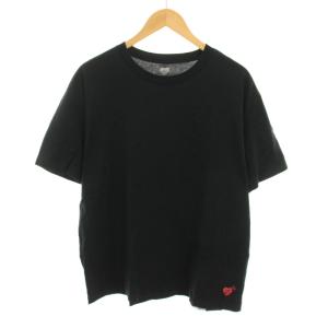 3パックTシャツ 3-PACK T-SHIRT カットソー クルーネック 半袖 ロゴプリント L 黒 ブラック