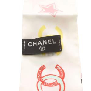 CHANEL ココマーク スリムバンドゥ スカーフ シルク マルチカラー