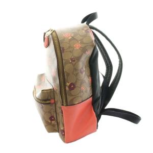 COACH シグネチャー キャンバスド ピオニー プリント ミディアム チャーリー バックパック リュックサック 花柄