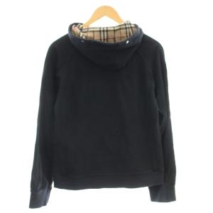 BURBERRY BLACK LABEL パーカー スウェット 裏ノバチェック ジップアップ 長袖 2 黒 ブラック 64-108-09 /G
