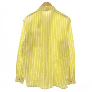 marimekko JOKAPOIKA シャツ 長袖 ストライプ柄 XS 黄 白 52243-5-93000 /BM