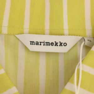 marimekko JOKAPOIKA シャツ 長袖 ストライプ柄 XS 黄 白 52243-5-93000 /BM