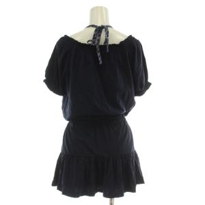 BURBERRY BLUE LABEL ワンピース 38 紺 半袖 ホルターネック ミニ丈 FAF27-667-29 /GG