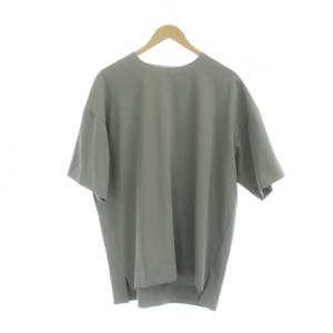 21SS ショルダージッププルオーバー Tシャツ 2 グレー 無地 ラウンドネック 半袖 /JP