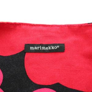marimekko ウニッコ ショルダーバッグ キャンバス 花柄 ピンク 赤 レッド 黒 ブラック /AN15