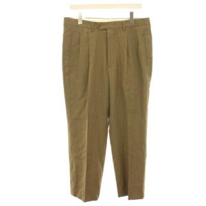 テーパードパンツ スラックス ツータック 50 カーキ /HN