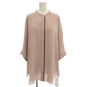 24SS バンドカラー シャツ ブラウス 半袖 XL ピンク BLCMCM1072 /G