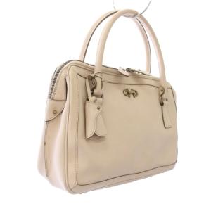 Salvatore Ferragamo トートバッグ ハンドバッグ ガンチーニ レザー ピンクベージュ /TK