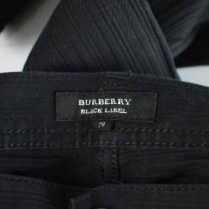 BURBERRY BLACK LABEL パンツ 79 黒 ブラック ストライプ柄 長ズボン /AP