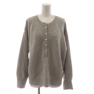 ウールカシミヤ2WAYプルオーバー ニット グレー 長袖 無地 316-06-0269 /RR
