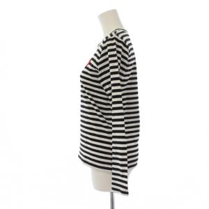 PLAY Comme des Garçons AD2020/6 Tシャツ カットソー 長袖 クルーネック ボーダー柄 M 黒 白 AZ-T163 /BM