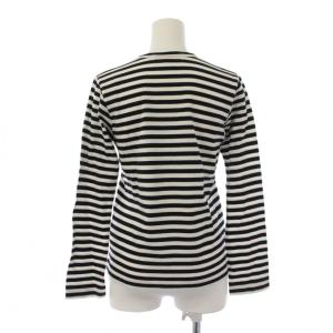 PLAY Comme des Garçons AD2020/6 Tシャツ カットソー 長袖 クルーネック ボーダー柄 M 黒 白 AZ-T163 /BM