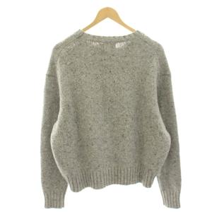 POLO RALPH LAUREN ニット セーター 長袖 ロゴ ウール混 カシミヤ混 M グレー /HN