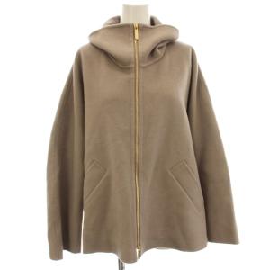 25AW キャメルミックスリバージップコート ウール ジャケット 36 グレージュ