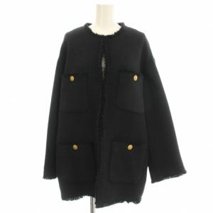 GIOLICAツイードBIGジャケット F ブラック 220103700001