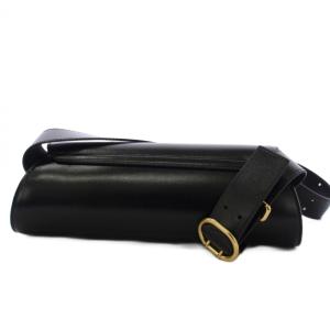 JIL SANDER CANNOLO スモール ショルダーバッグ レザー ブラック