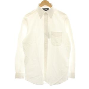 タグ付き ワイシャツ ドレスシャツ ボタンダウンシャツ 長袖 41-85 白 ホワイト PMOS76-06