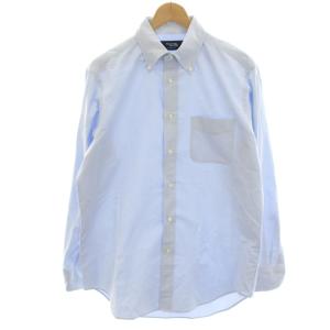 ワイシャツ ドレスシャツ ボタンダウンシャツ 長袖 41-85 水色 ライトブルー MSK053-M1P