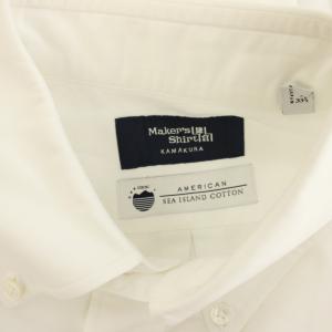 MAKER'S SHIRT 鎌倉 ワイシャツ ドレスシャツ ボタンダウンシャツ 長袖 41-85 白 ホワイト PMOS76-06 /HN