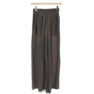 24SS COOL LIGHT イージーパンツ 総柄 ワイド パンツ 38 グレー 1514-162-5352