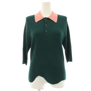 ARCHIVES TOO Wave knit polo shirt ポロシャツ リブニット カットソー