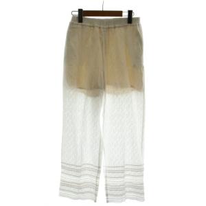 Cotton Dobby Lace & Pintuck Pants パンツ S 白 長ズボン レース 010641GD4