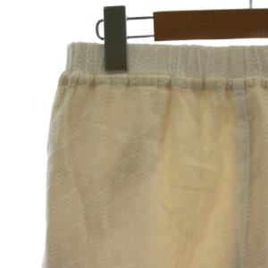 NE QUITTEZ PAS! Cotton Dobby Lace & Pintuck Pants パンツ S 白 長ズボン レース 010641GD4