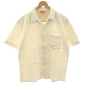 S/S Westcoast Shirt 刺子 カジュアルシャツ 半袖 麻 リネン混 L 白 ホワイト SG82119