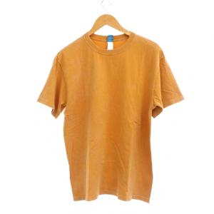 Tシャツ L オレンジ 無地 ラウンドネック 半袖 /JP