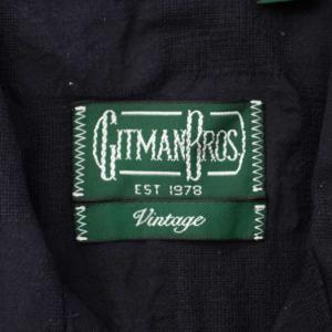 GITMAN BROS. シャツ M 紺 ネイビー 半袖 開襟 総柄 /DU