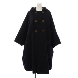 AD2017コムコム  2017AW ドルマンスリーブコート ポリ縮絨 S ネイビー RT-C003